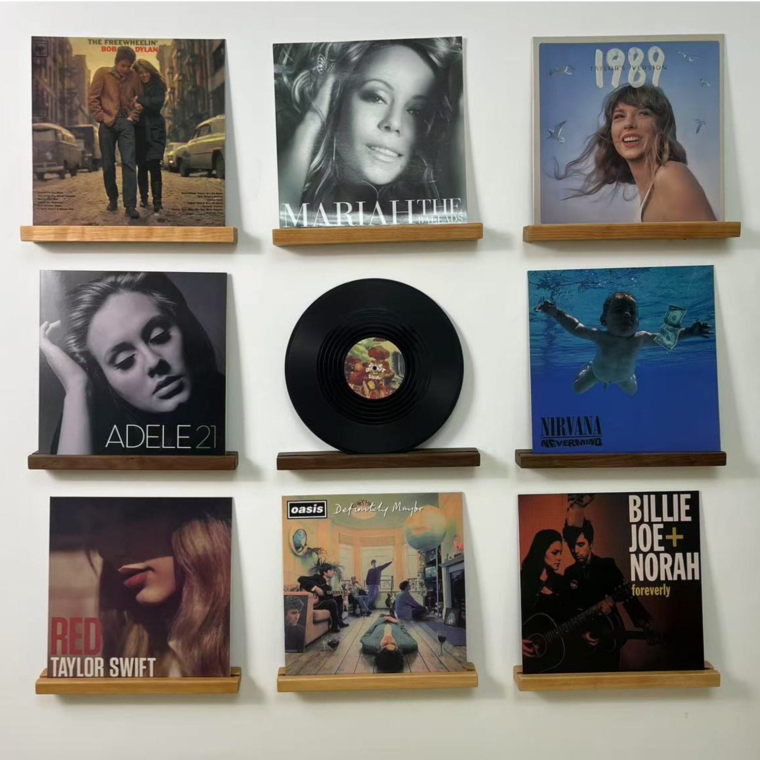 Marco Wooden Wall-Mounted Vinyl Record Display Shelf