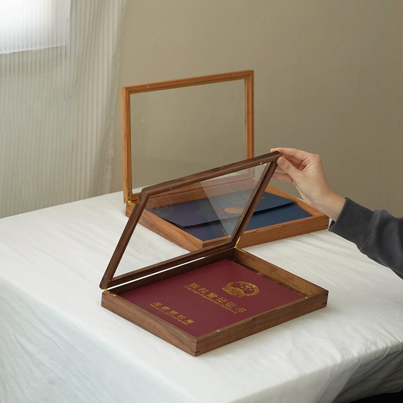 Gavin Walnut Document Organizer Box