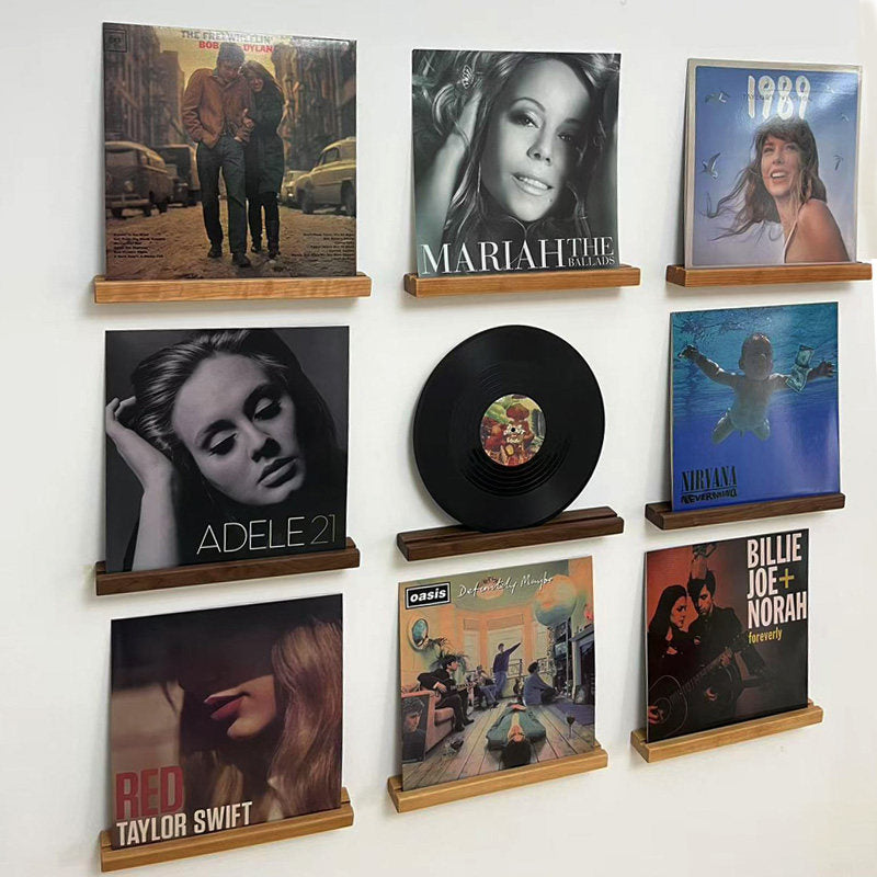 Marco Wooden Wall-Mounted Vinyl Record Display Shelf