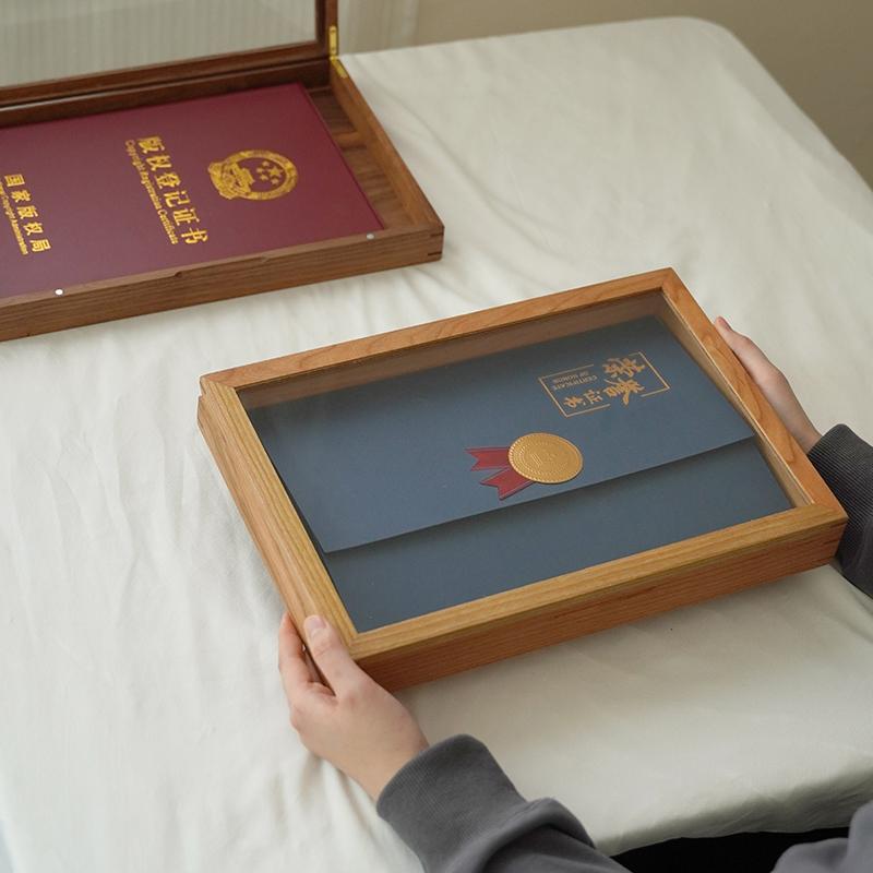 Gavin Walnut Document Organizer Box