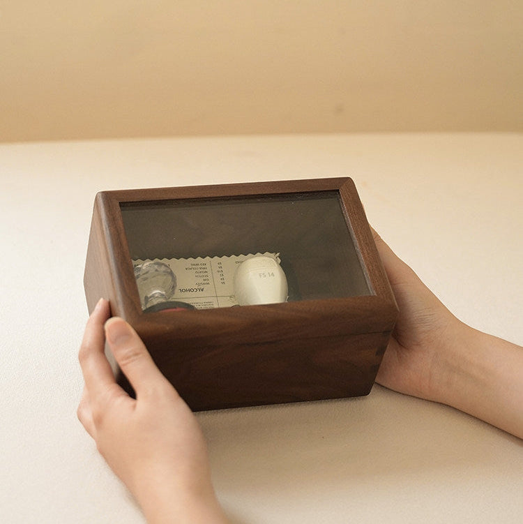 Riccardo Walnut Storage Organizer Box