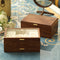 Panita Two-Layer Walnut Jewelry Box with Drawers