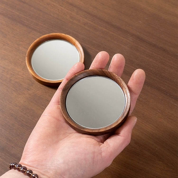 Ballons Compact Wooden Poocket Mirror
