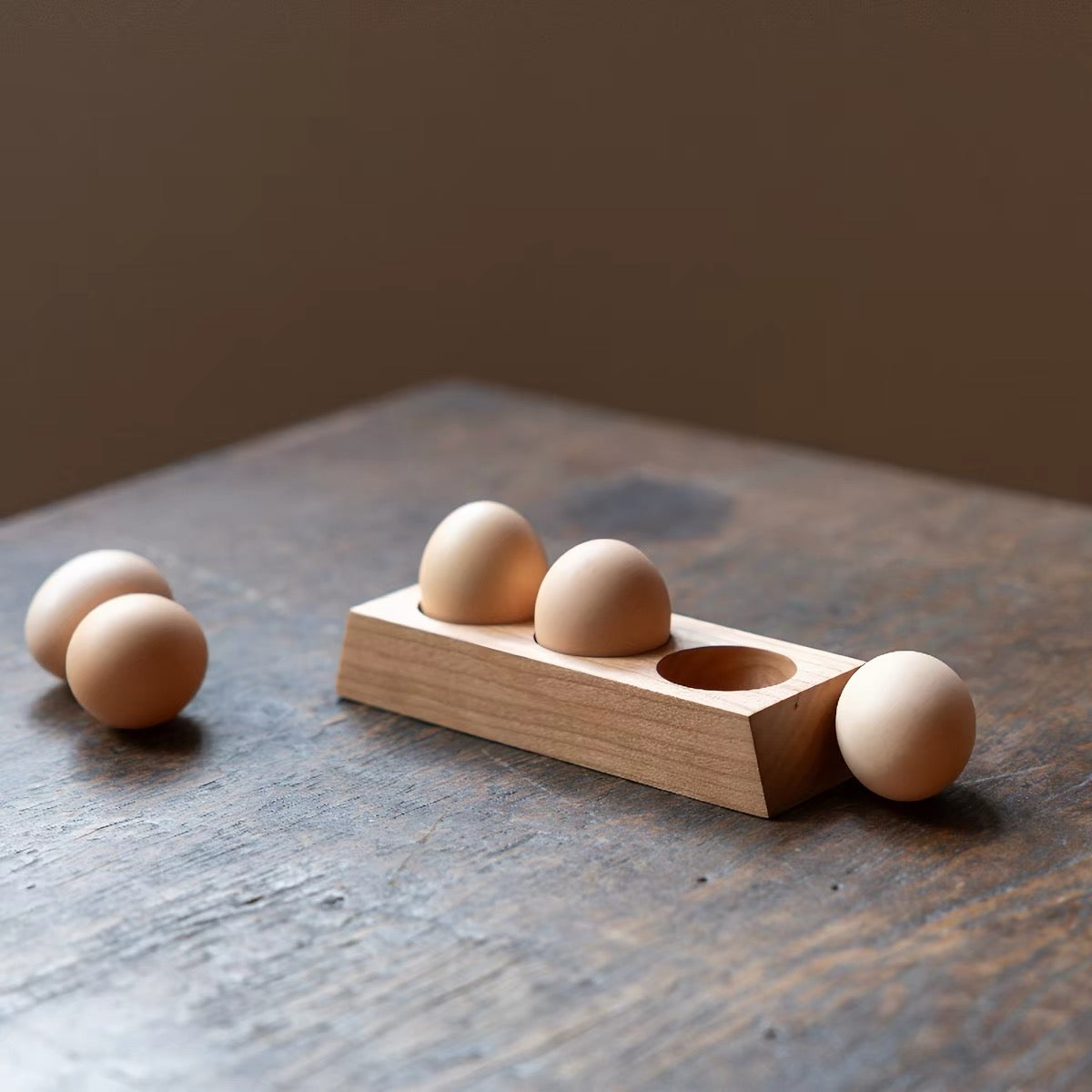 Aureg Wooden Egg Organizer Tray