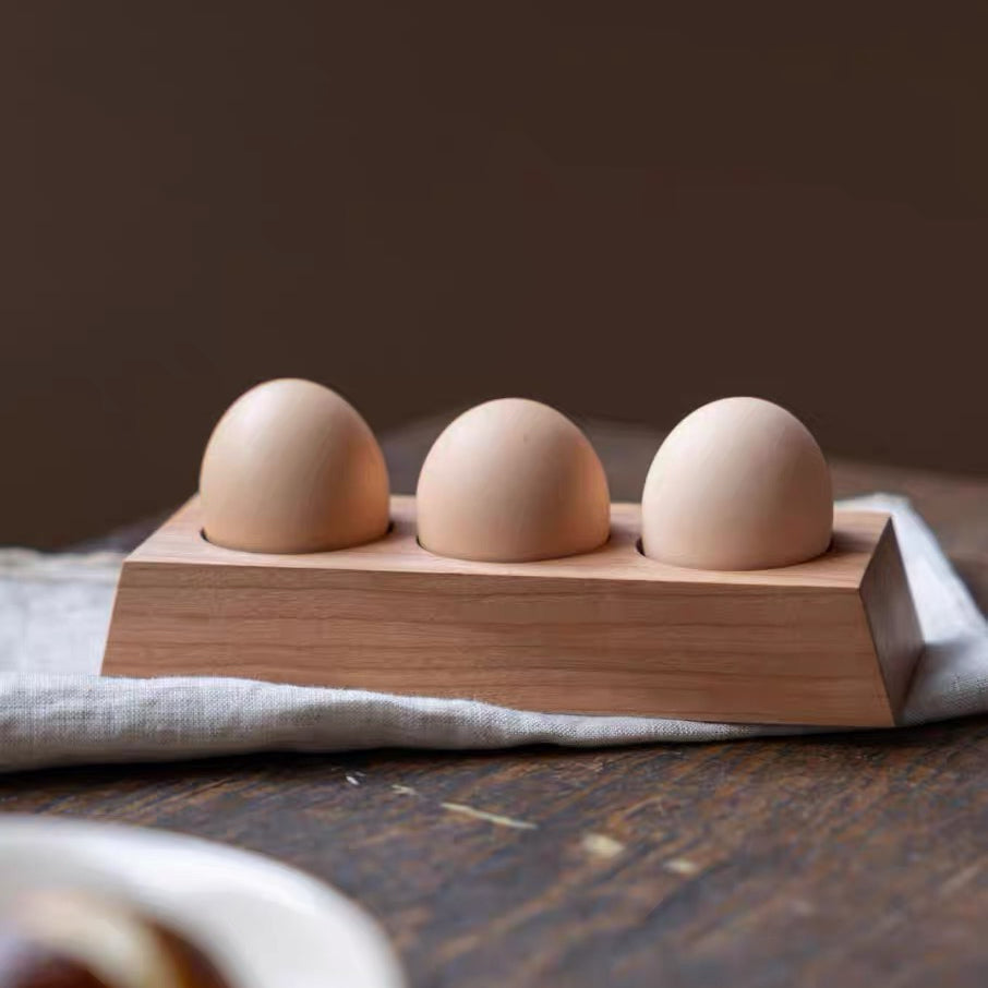 Aureg Wooden Egg Organizer Tray