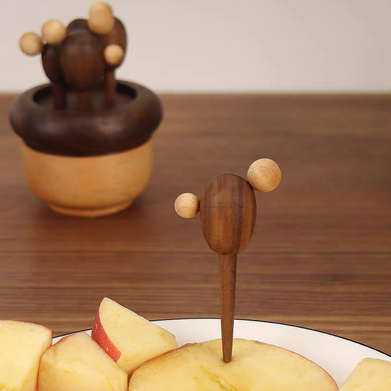 Potta Houten Fruitprikker Set