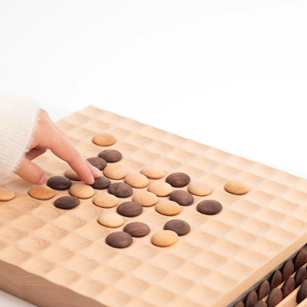 Conjunto de Jogo Gomoku em Madeira Maciça Hokun