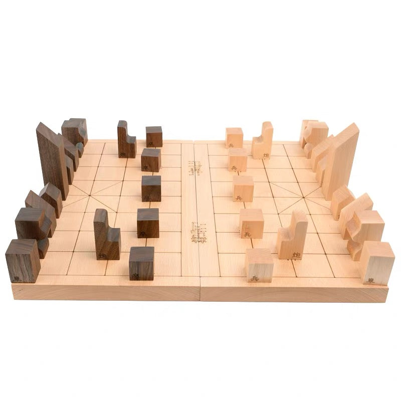 Conjunto de Xadrez Chinês (Xiangqi) em Madeira Sobin