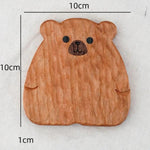 Bear-Shaped Black Walnut Coasters