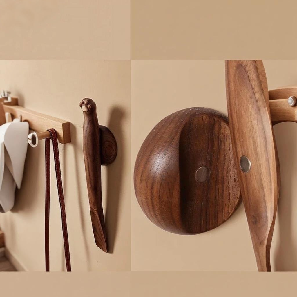 Black Walnut Magnetized Shoehorn