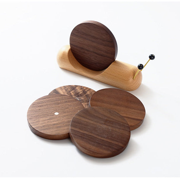 Creative Wood Coasters Snail Shape