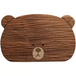 Cute bear-shaped wooden serving board