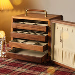 Elegant Xmas Exclusive Solid Wood Jewelry Box close-up