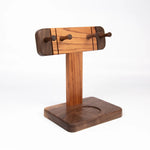 Gason walnut wood portafilter holder on coffee bar