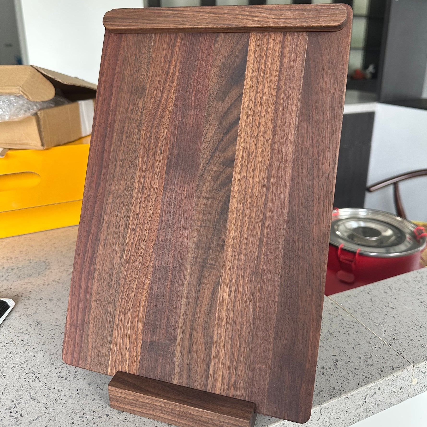 Handcrafted Walnut Menu Display