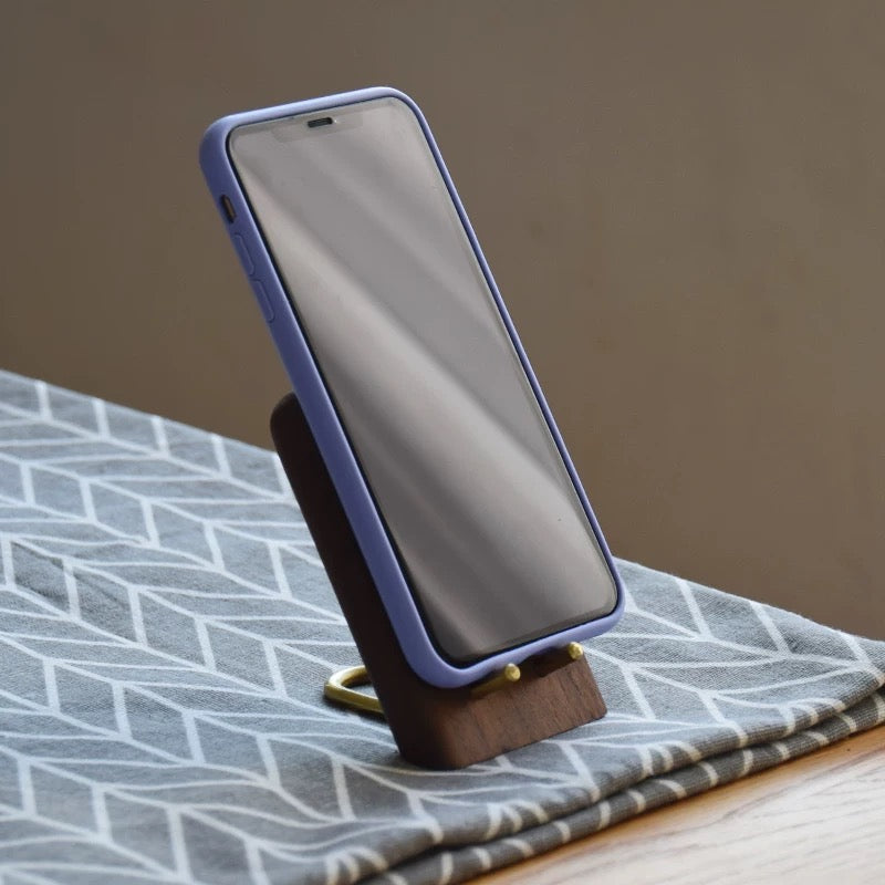Handmade Minimalist Walnut Phone Stand