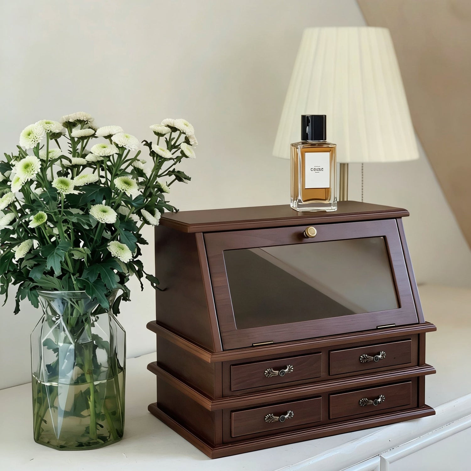 Cosette Wooden Jewelry Cabinet Organizer