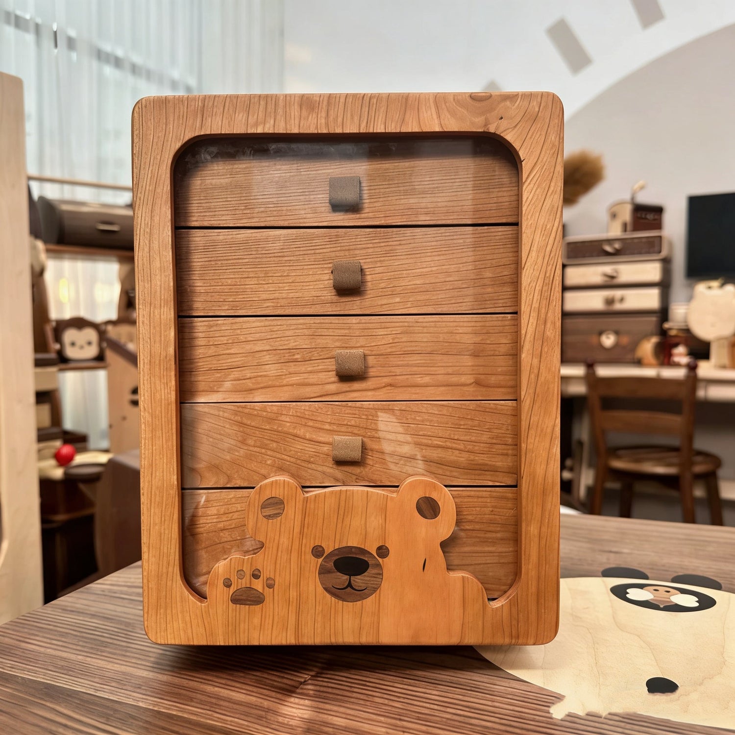 Peoria Rotating Jewelry Cabinet with Mirror