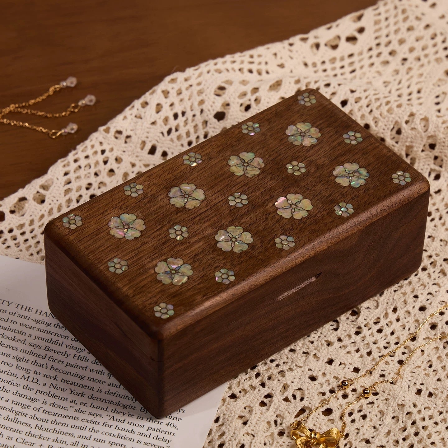 Margaux Mother-of-Pearl Inlay Jewelry Box