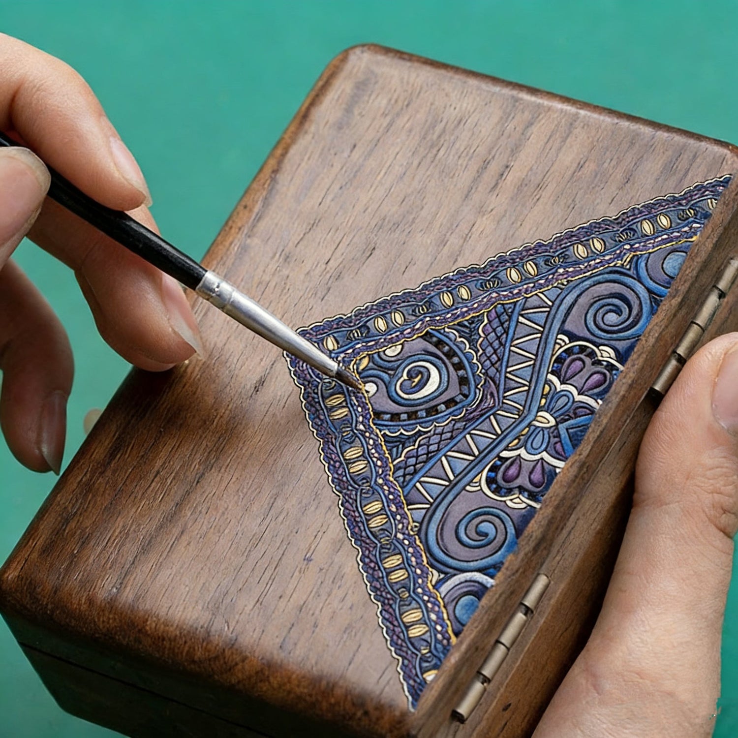 Roth Walnut Jewelry Box with Mirror