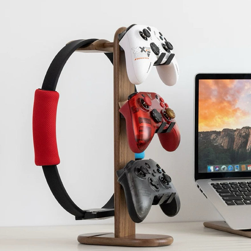 Nexon Walnut Stand Holder for Headset and Controller