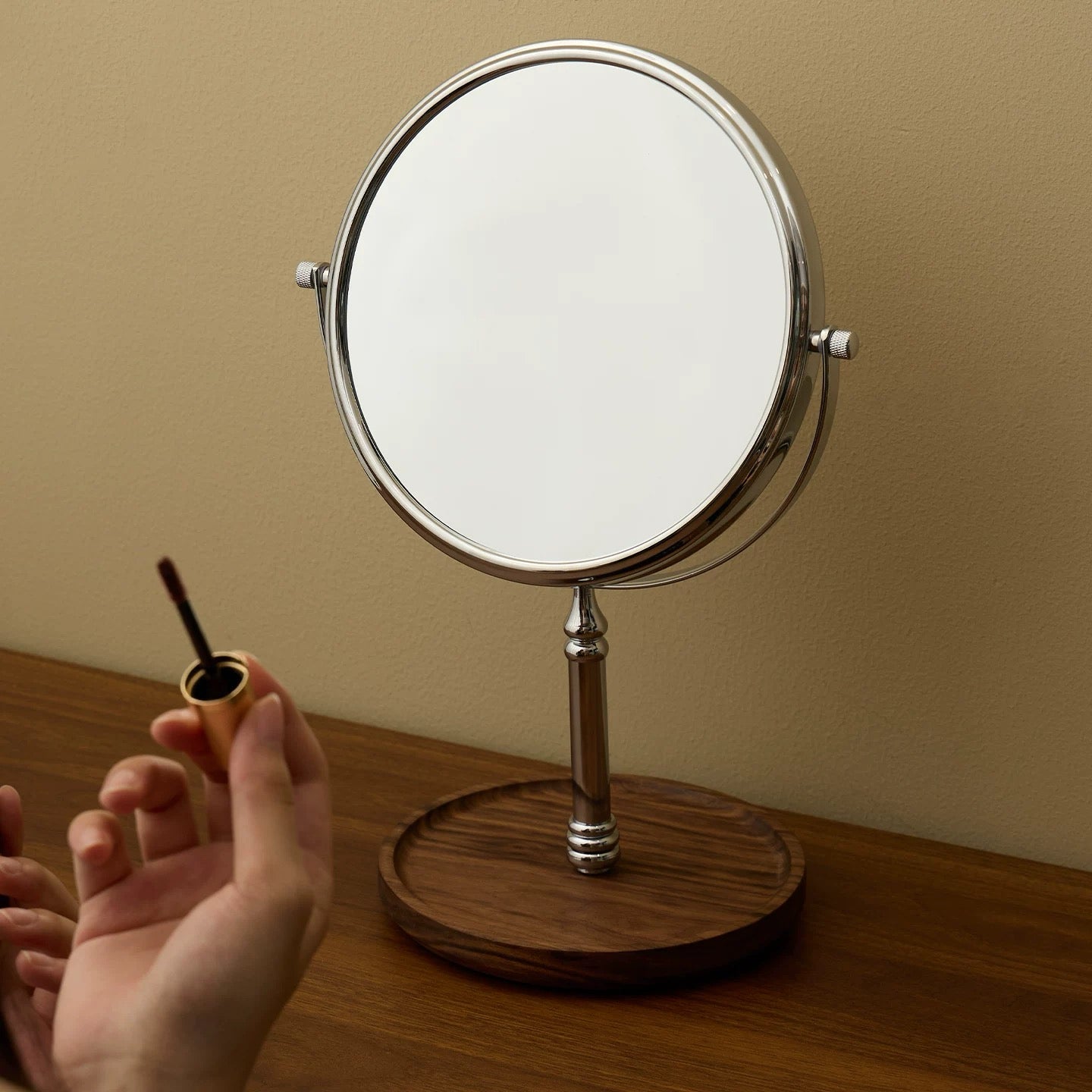 Victoria Massief Houten LED Tafelspiegel