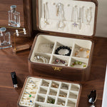 Lunaria Retro Black Walnut Jewelry Box with polished walnut finish