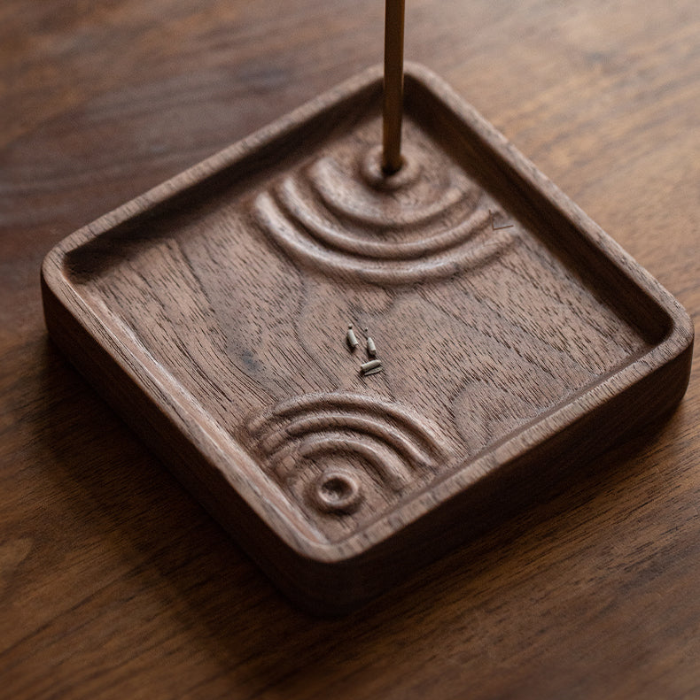Natural Walnut Incense Burner for Relaxation