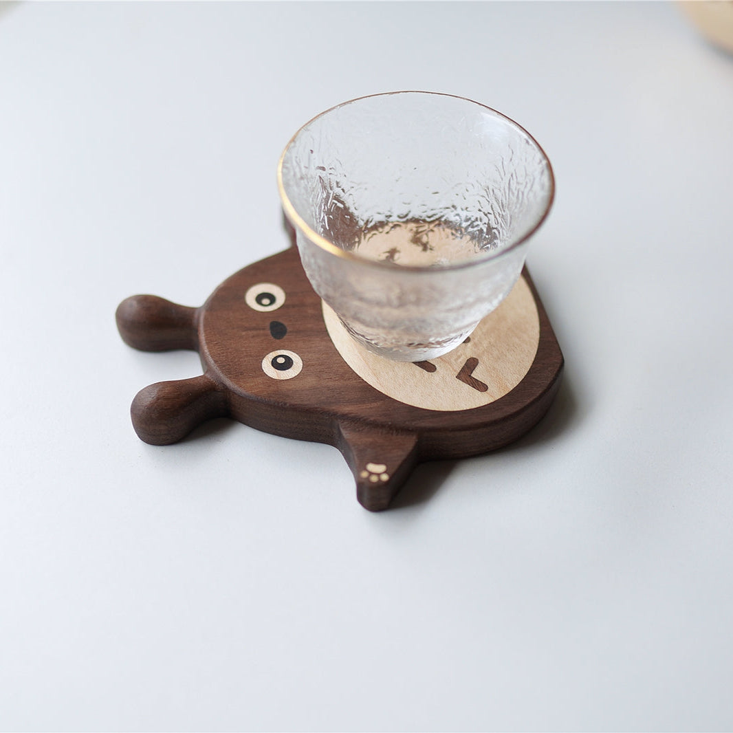 Natural Walnut Totoro Coaster