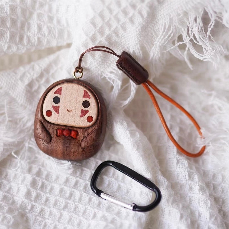 No-Face Character Wooden Keychain