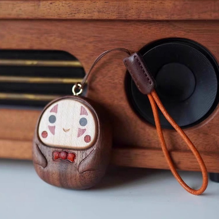 No-Face Wooden Keychain