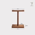 Nori handcrafted black walnut headphone stand