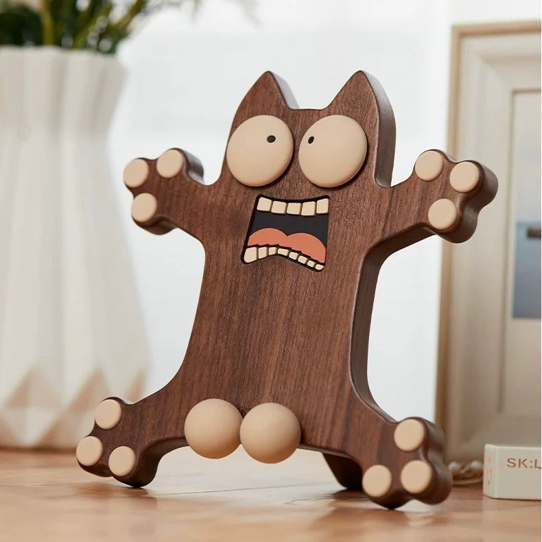 Premium Walnut Phone Stand by Ouch Cat