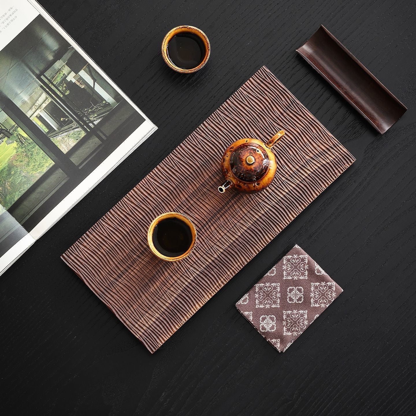 Rishi Black Walnut Tea Tray