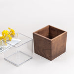 Small Wooden Desk Trash Bin