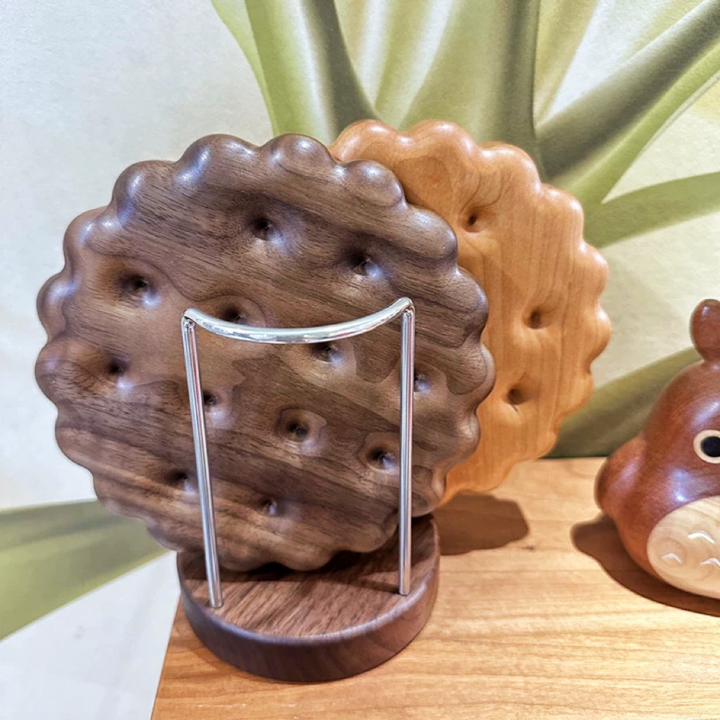 Solid Wood Cookie Trivet Walnut