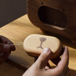 Solid Walnut HoneyBear Tissue Box