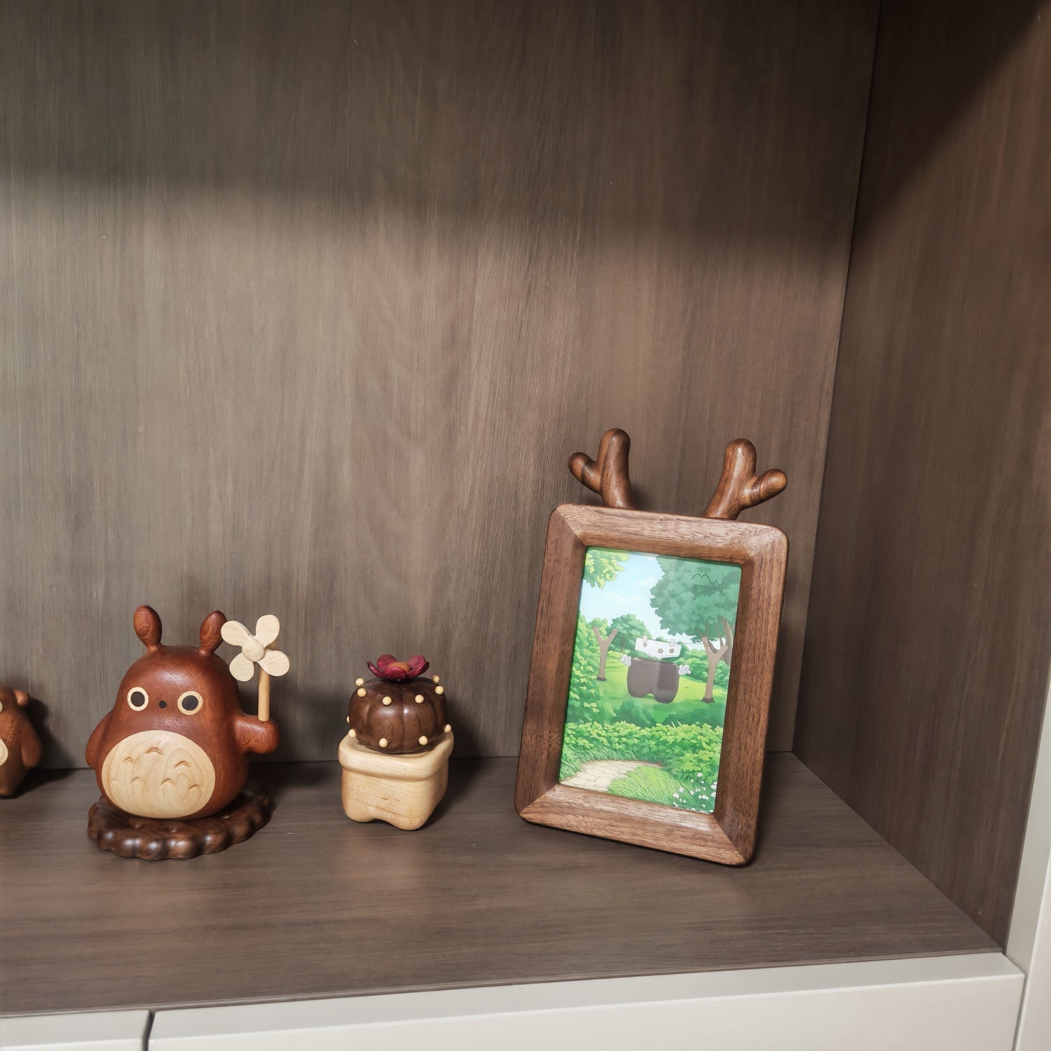 Solid Wood Antler Photo Frame