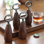 Squishy luxury solid walnut bottle opener