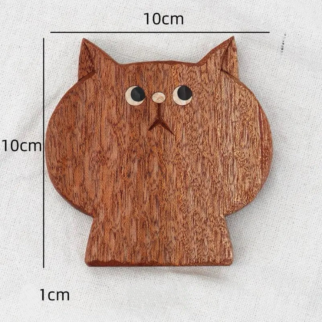 Unique Bear Black Walnut Coasters