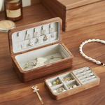 Velvet-Lined Black Walnut Jewelry Box