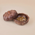 Walnut Jewelry Box with Pumpkin Design