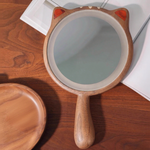 Walnut Kitty Themed LED Makeup Mirror
