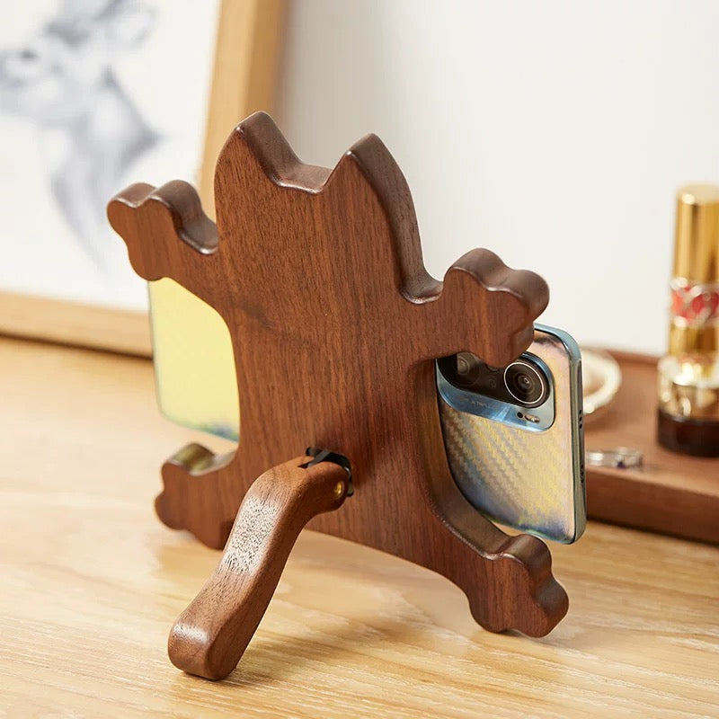 Walnut Phone Stand by Ouch Cat