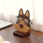 Wood Stand for Mobile Phone and Glasses Storage