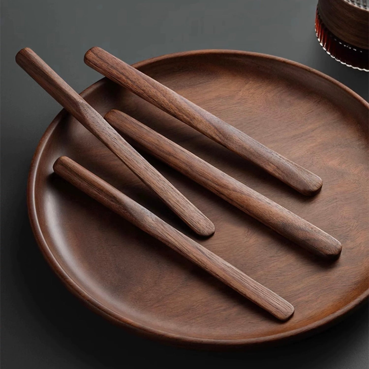 black walnut coffee stir stick