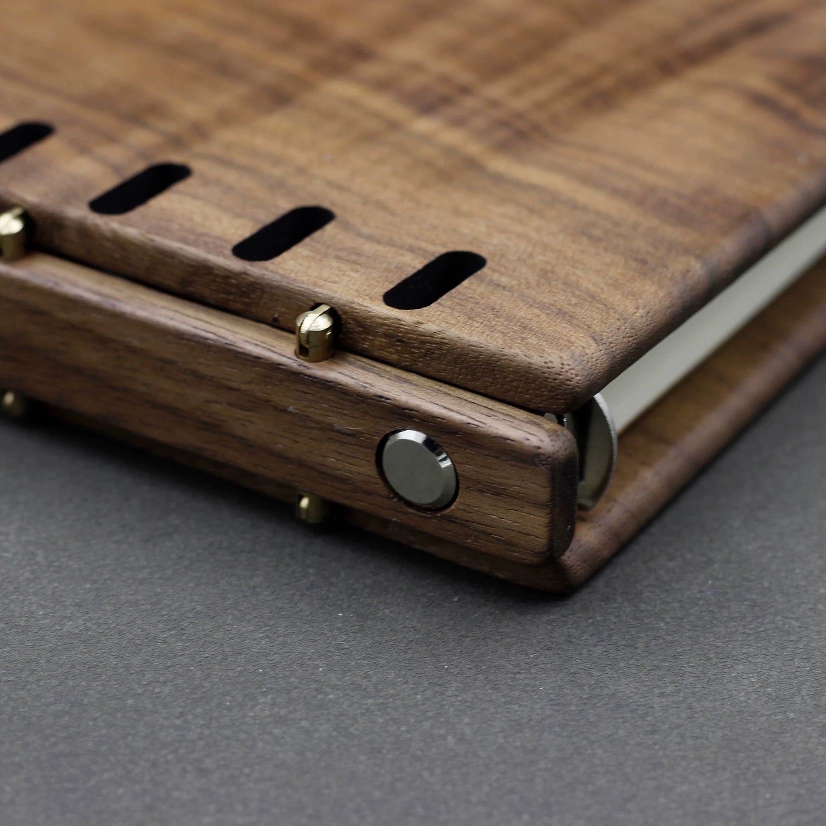 black walnut journal binder