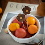 flower shaped walnut picks