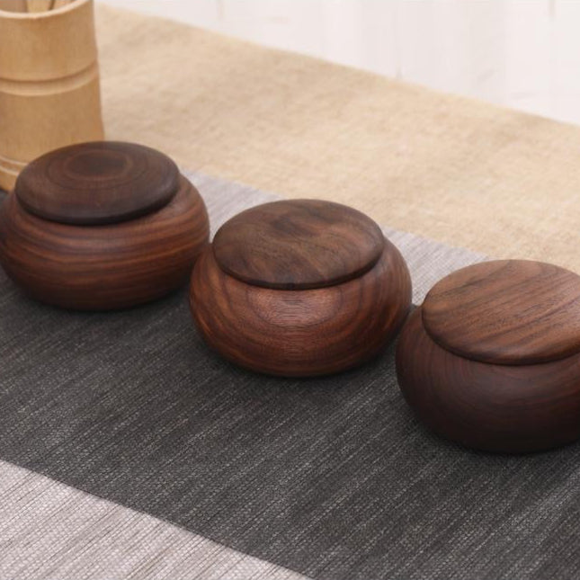 handmade walnut tea canister