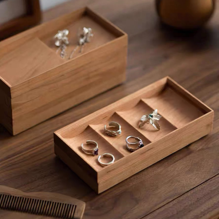 Set modulare Liora per organizzatore di gioielli in legno massello